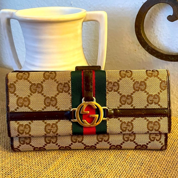 GUCCI Sherry line continental wallet - Picture 1 of 15